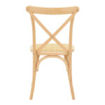Καρέκλα Dylon στοιβαζόμενη ξύλο οξιάς-rattan άβαφη 48x52x89εκ - Image 6