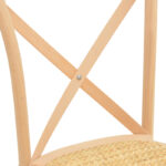 Καρέκλα Dylon στοιβαζόμενη ξύλο οξιάς-rattan άβαφη 48x52x89εκ - Image 8