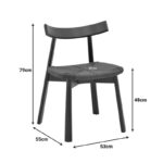 Καρέκλα Clareta rubberwood-σχοινί σε φυσική απόχρωση 53x55x79εκ - Image 2
