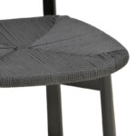 Καρέκλα Clareta rubberwood-σχοινί σε μαύρη απόχρωση 53x55x79εκ - Image 8
