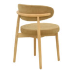 Καρέκλα Luben ύφασμα καφέ - rubberwood σε φυσική απόχρωση 53x54x79εκ (Σετ 2 τεμαχίων) - Image 3