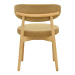 Καρέκλα Luben ύφασμα καφέ - rubberwood σε φυσική απόχρωση 53x54x79εκ (Σετ 2 τεμαχίων) - Image 6
