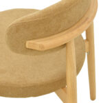 Καρέκλα Luben ύφασμα καφέ - rubberwood σε φυσική απόχρωση 53x54x79εκ (Σετ 2 τεμαχίων) - Image 8
