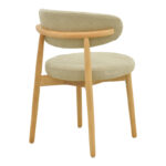 Καρέκλα Luben μπεζ ύφασμα - rubberwood σε φυσική απόχρωση 53x54x79εκ - Image 3