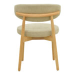 Καρέκλα Luben μπεζ ύφασμα - rubberwood σε φυσική απόχρωση 53x54x79εκ - Image 6
