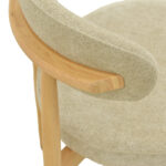 Καρέκλα Luben μπεζ ύφασμα - rubberwood σε φυσική απόχρωση 53x54x79εκ - Image 8