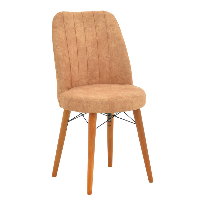 product_pako_266-000016 Καρέκλα Nevis I antique καφέ ύφασμα-καρυδί πόδι (Σετ 2 τεμαχίων) - Image 1