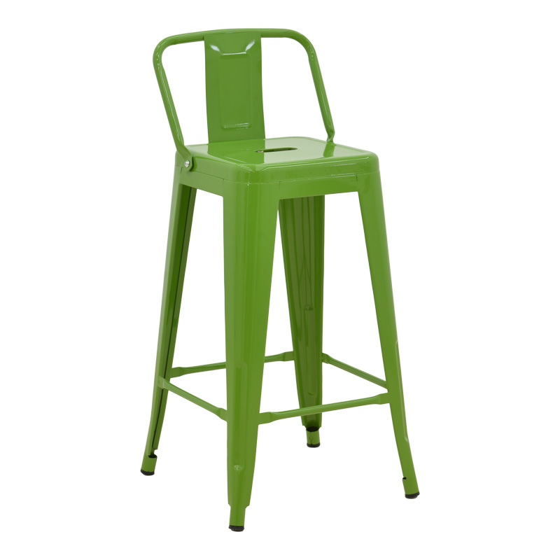 product_pako_270-000033 Σκαμπό μπαρ μεσαίου ύψους με πλάτη Utopia μέταλλο σε πράσινη απόχρωση 42x42x86εκ - Image 1