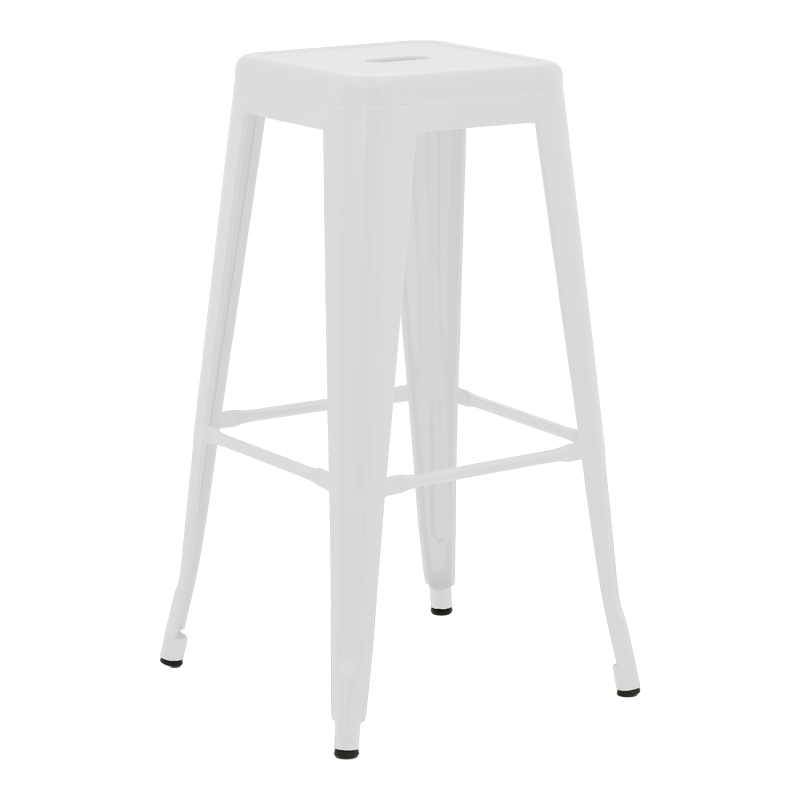 product_pako_270-000053 Σκαμπό μπαρ Utopia μέταλλο σε λευκή ματ απόχρωση 42x42x76εκ - Image 1