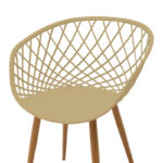 Πολυθρόνα Ezra cappuccino pp-πόδι μέταλλο σε φυσική απόχρωση 62.5x56x82εκ (Σετ 4 τεμαχίων) - Image 6