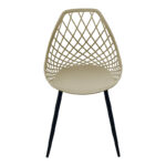Καρέκλα Suan cappuccino pp-πόδι μαύρο μέταλλο 49x51x86εκ (Σετ 4 τεμαχίων) - Image 4