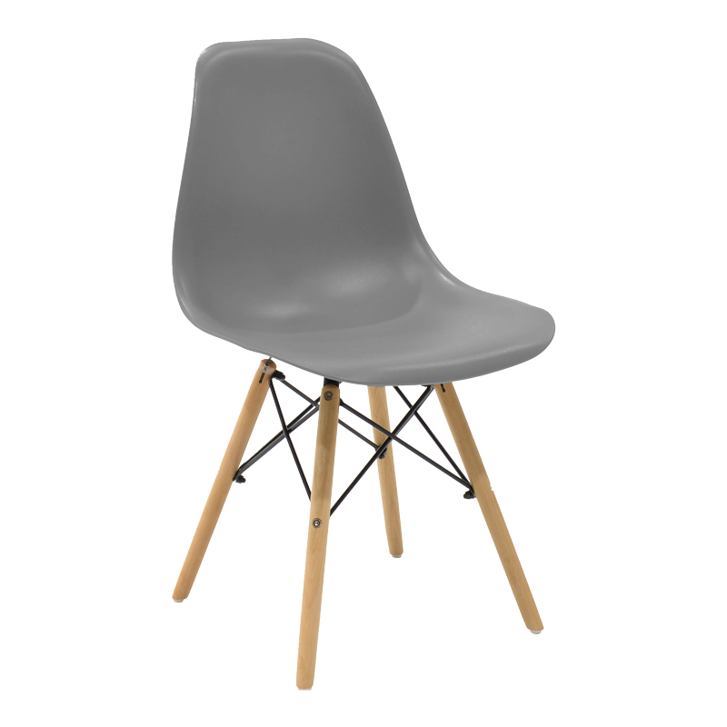 product_pako_271-000006 Καρέκλα Julita PP γκρι-φυσικό πόδι 46x50x82εκ - Image 1