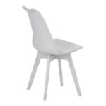 Καρέκλα Gaston I PP-PU σε λευκή απόχρωση 48.5x53.5x81.5εκ - Image 3