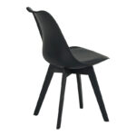 Καρέκλα Gaston I PP-PU σε μαύρη απόχρωση 48.5x53.5x81.5εκ - Image 3