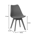 Καρέκλα Gaston I PP-PU σε μέντα απόχρωση 48.5x53.5x81.5εκ - Image 6