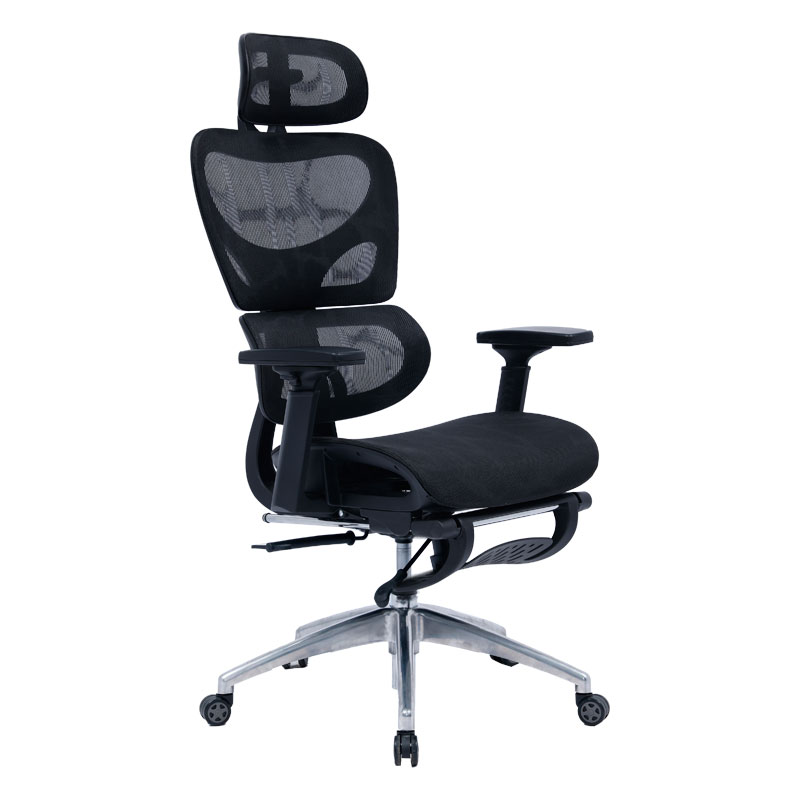 product_pako_275-000002 Καρέκλα γραφείου διευθυντή με υποπόδιο Thelonius mesh μαύρο - Image 1