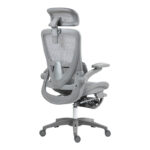 Καρέκλα γραφείου εργασίας Zenyk mesh σε grey απόχρωση 63x70x126εκ - Image 3