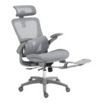 Καρέκλα γραφείου εργασίας Zenyk mesh σε grey απόχρωση 63x70x126εκ - Image 4