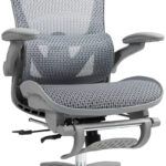 Καρέκλα γραφείου εργασίας Zenyk mesh σε grey απόχρωση 63x70x126εκ - Image 10