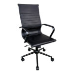 Καρέκλα γραφείου διευθυντή Valter pu μαύρο 55.5x58x108εκ