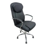 Καρέκλα γραφείου διευθυντή Quilted pu μαύρο 62x70x116εκ