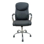 Καρέκλα γραφείου διευθυντή Quilted pu μαύρο 62x70x116εκ - Image 3