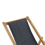 Σεζλόνγκ Xurian ξύλο ακακίας φυσικό-πανί pvc μαύρο - Image 5