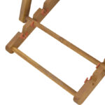 Σεζλόνγκ Xurian ξύλο ακακίας φυσικό-πανί pvc μαύρο - Image 7