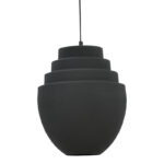 Φωτιστικό οροφής Kelsy Inart E27 μαύρο μέταλλο Φ30x122εκ - Image 3
