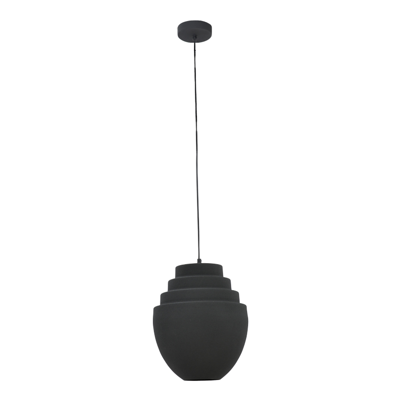 product_pako_287-000012 Φωτιστικό οροφής Kelsy Inart E27 μαύρο μέταλλο Φ30x122εκ - Image 1