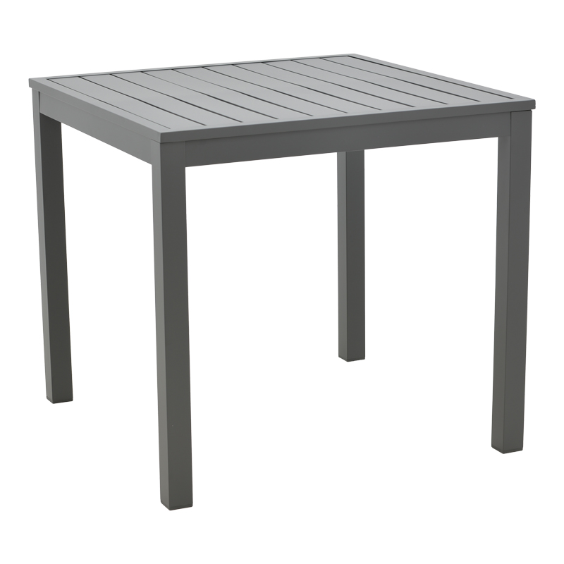 product_pako_288-000005 Τραπέζι Kliton αλουμινίου ανθρακί 80x80x74εκ - Image 1