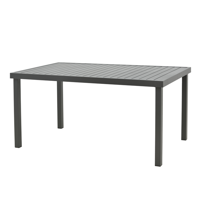 product_pako_288-000007 Τραπέζι Kliton αλουμινίου ανθρακί 150x80x74εκ - Image 1