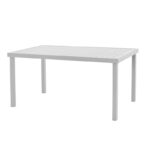Τραπέζι Kliton αλουμινίου λευκό 150x80x74εκ