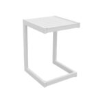 Τραπέζι Aether λευκό αλουμίνιο 37.5x36.5x53εκ