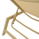 Ξαπλώστρα Boka αλουμίνιο cappuccino- textilene σε σαμπανί 60x192x31εκ - Image 5