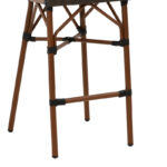 Σκαμπό μπαρ Dezyan καρυδί αλουμίνιο-γκρι textilene 41.5x53.5x116εκ - Image 8