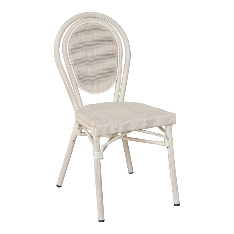 product_pako_289-000023 Καρέκλα Nacia στοιβαζόμενη αλουμίνιο-textilene λευκό 45x59x85εκ - Image 1