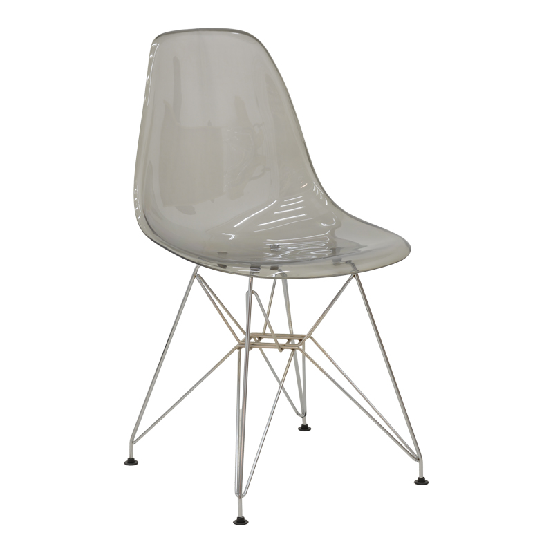 product_pako_292-000015 Καρέκλα Adelle PP διάφανο γκρι-inox πόδι 46x55x81εκ - Image 1