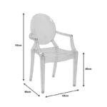 Πολυθρόνα Narova PC διάφανο 43x48x92εκ (Σετ 4 τεμαχίων) - Image 6