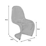 Καρέκλα Xyofa PC διάφανο 42x45x85εκ - Image 7