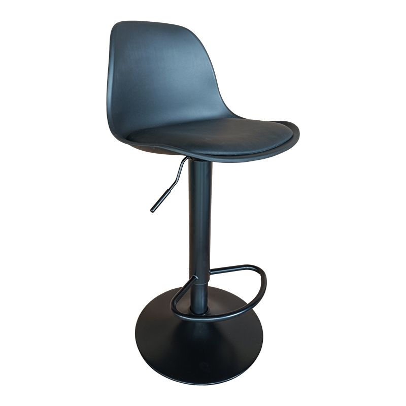 product_pako_292-000040 Σκαμπό μπαρ Louser πτυσσόμενο μαύρο pp με μαξιλάρι-βάση μαύρο μέταλλο 44x46x114εκ (Σετ 2 τεμαχίων) - Image 1