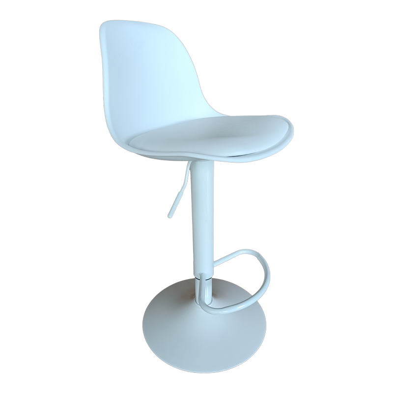 product_pako_292-000041 Σκαμπό μπαρ Louser πτυσσόμενο λευκό pp με μαξιλάρι-βάση λευκό μέταλλο 44x46x114εκ (Σετ 2 τεμαχίων) - Image 1