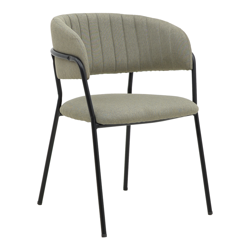 product_pako_292-000047 Πολυθρόνα Morel γκρι ύφασμα-πόδι μαύρο μέταλλο 55x55x76εκ - Image 1