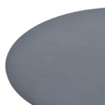 Τραπέζι Xuson mdf σε ανθρακί απόχρωση με πόδι μαύρο μέταλλο Φ120x75εκ - Image 4