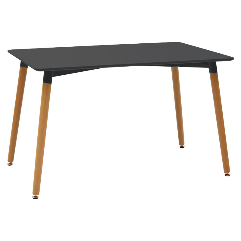 product_pako_292-000109 Τραπέζι Natali μαύρο MDF με πόδια σε φυσική απόχρωση 120x80x76εκ - Image 1