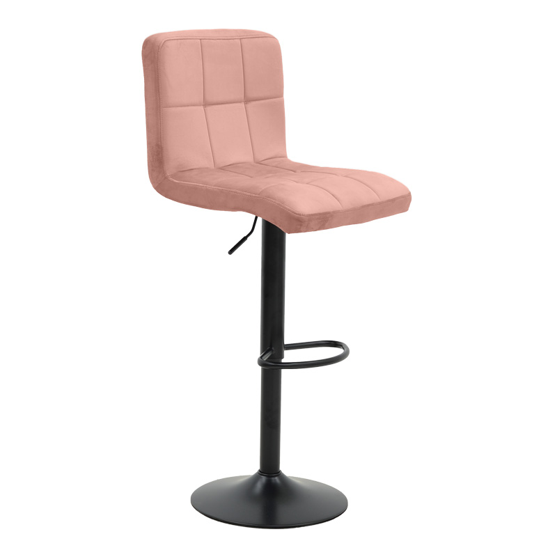 product_pako_292-000117 Σκαμπό μπαρ Remina πτυσσόμενο σάπιο μήλο βελούδο-βάση μαύρο μέταλλο 44x44x112εκ (Σετ 2 τεμαχίων) - Image 1