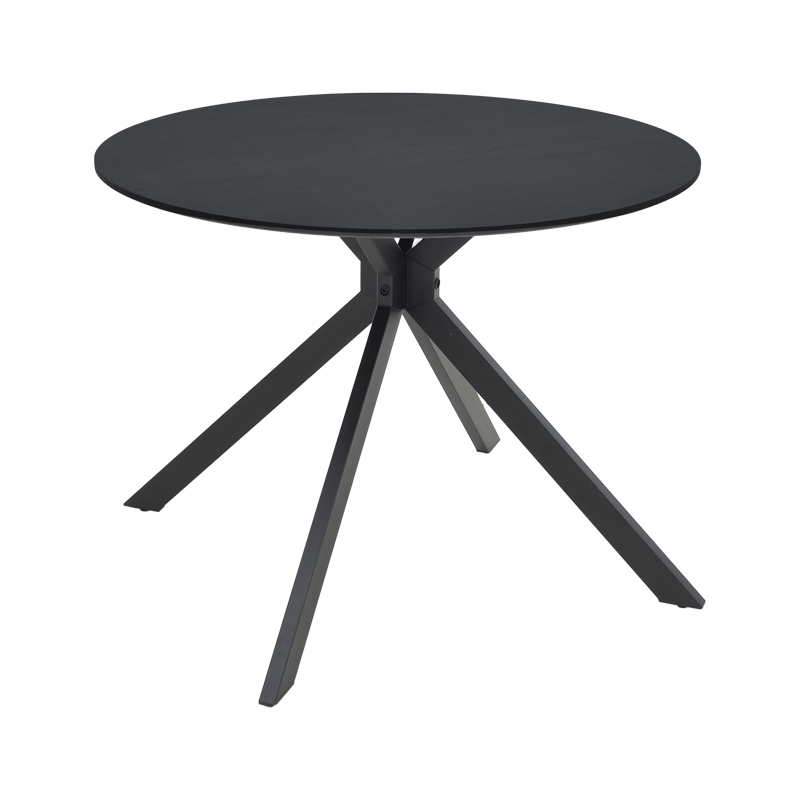 product_pako_292-000126 Τραπέζι Xuson μαύρο mdf-πόδι μαύρο μέταλλο Φ80x75εκ - Image 1
