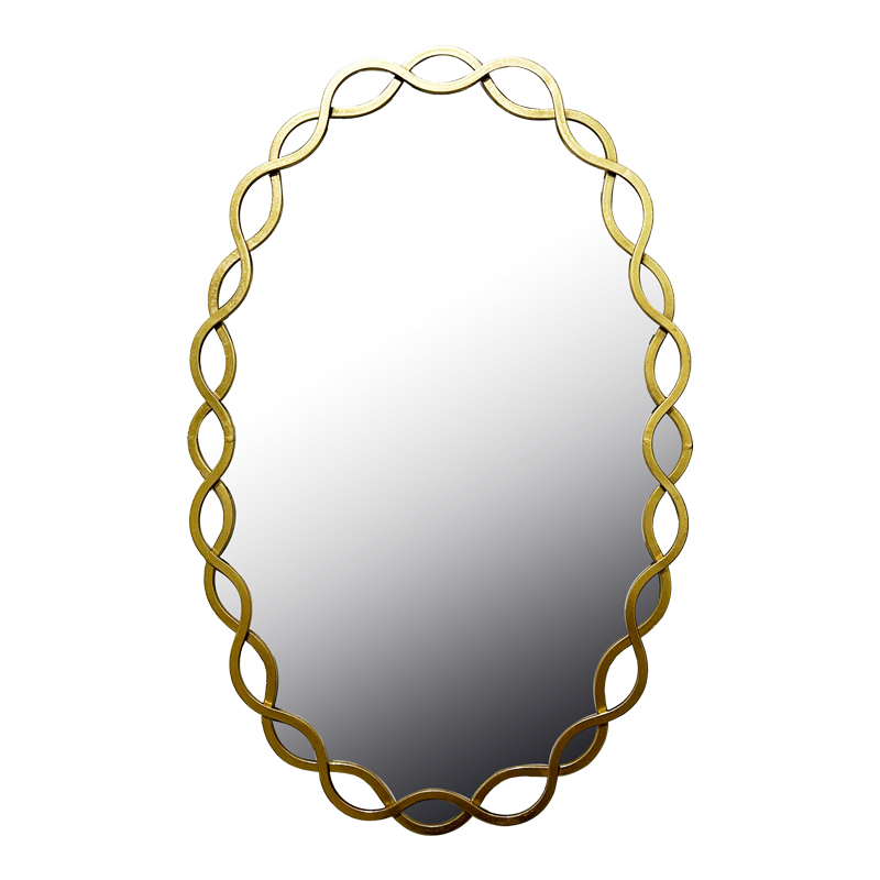 product_pako_295-000029 Καθρέπτης Untento Inart μέταλλο σε χρυσή απόχρωση 51x3x77εκ - Image 1