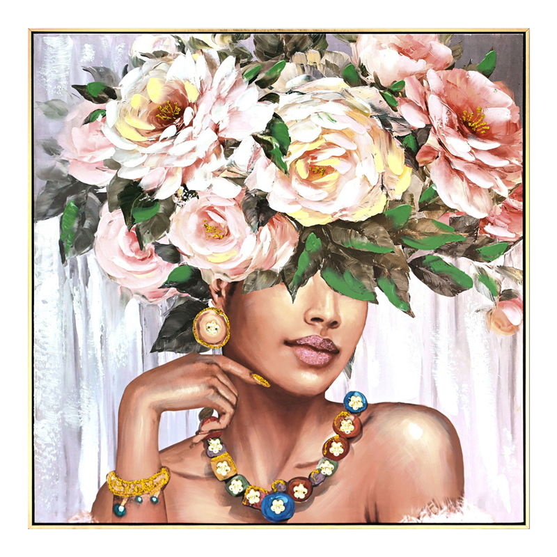 product_pako_296-000006 Πίνακας σε καμβά Flowergirl Inart 82x4.5x82εκ - Image 1