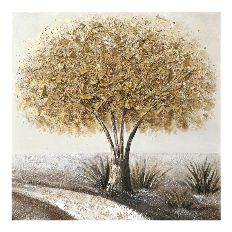 product_pako_296-000013 Πίνακας σε καμβά Forestree I 3D Inart 100x3x100εκ - Image 1